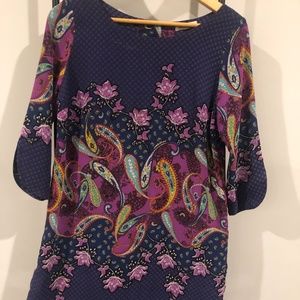 Boutique Brand Paisley Print Shift Dress